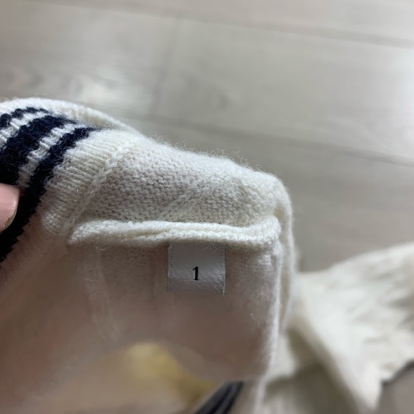 Sandro ECRU Emma Wool Cashmere Tie-Waist Cable-Knit Sweater - Picture 6 of 13